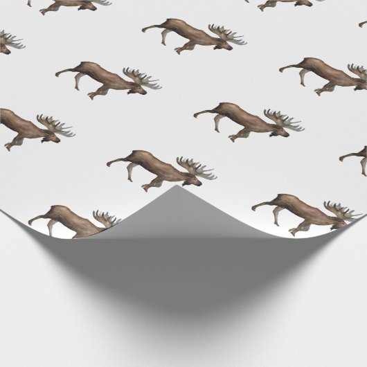 Rustikales Elch Print Geschenkpapier (Ecke)