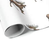 Rustikales Elch Print Geschenkpapier (Rolleneckpunkt)