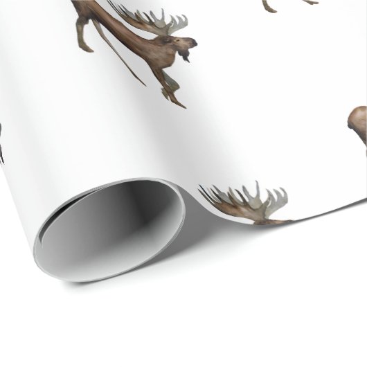 Rustikales Elch Print Geschenkpapier (Rolleneckpunkt)