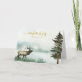 Rustikales Elch Weihnachten (Vorderseite)