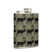 Rustikales Elchmoormuster Flachmann (Rechts)