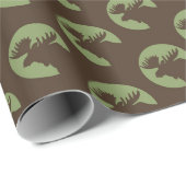 Rustikales Elchmuster Geschenkpapier (Rolleneckpunkt)