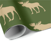 Rustikales Elchmuster Geschenkpapier (Rolleneckpunkt)
