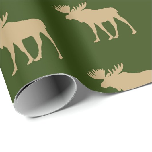 Rustikales Elchmuster Geschenkpapier (Rolleneckpunkt)
