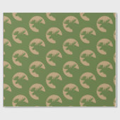 Rustikales Elchmuster Geschenkpapier (Flach)