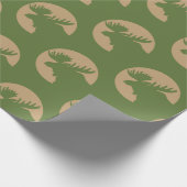 Rustikales Elchmuster Geschenkpapier (Ecke)