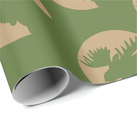 Rustikales Elchmuster Geschenkpapier (Rolleneckpunkt)