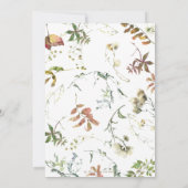 Rustikales Elefant Fall Leafy Geschlecht Neutrale Einladung (Rückseite)