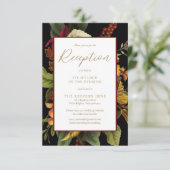 Rustikales Elegance Blumenstrauß Hochzeitsempfang Begleitkarte (Stehend Vorderseite)