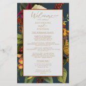 Rustikales Elegance Floral Bouquet Hochzeitsprogra (Vorderseite)