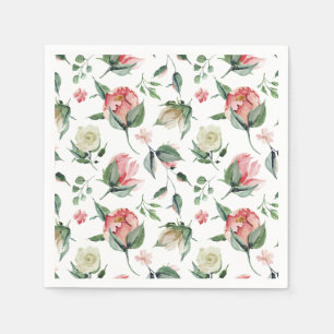 Rustikales Elegance Rosa Brautparty Serviette