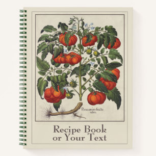 Rustikales Elegance Tomato Spirale Notebook Notizblock