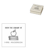 Rustikales Elegant Appleaus der Bibliothek Gummistempel (Stempel)