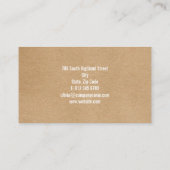 Rustikales Elegant Beruflich Visitenkarte (Rückseite)