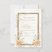 rustikales Elegant blutneutral RSVP Karte (Vorderseite)