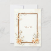 rustikales Elegant blutneutral RSVP Karte (Rückseite)