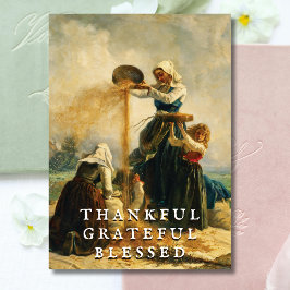 Rustikales Elegant Dankbar Dankbar gesegnete Ernte Feiertagskarte