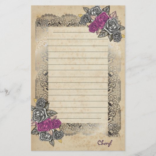 Rustikales Elegant einfach für sie Briefpapier (Vorderseite)