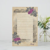 Rustikales Elegant einfach für sie Briefpapier (Stehend Vorderseite)