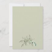 Rustikales Elegant Eukalyptus Verlasse Grüne Hochz Einladung (Rückseite)