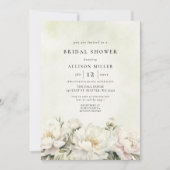 Rustikales Elegant Greenery Weißes Brautparty Einladung (Vorderseite)