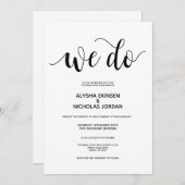 Rustikales Elegant machen wir Einladungs-Karte Programm (Vorne/Hinten)