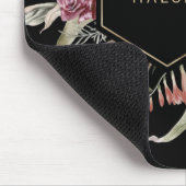 Rustikales Elegant mit geometrischem Rahmen Mousepad (Ecke)