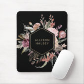 Rustikales Elegant mit geometrischem Rahmen Mousepad (Mit Mouse)