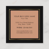 Rustikales Elegant mit geometrischem Rahmen Quadratische Visitenkarte (Rückseite)