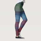 Rustikales Elegant Multicolor Aquamarin Frauen Leggings (Rechts)