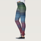 Rustikales Elegant Multicolor Aquamarin Frauen Leggings (Links)