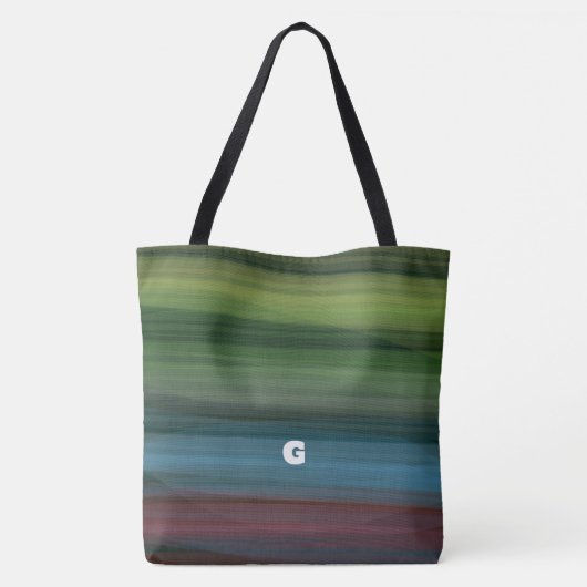 Rustikales Elegant Multicolor Aquamarin Tasche (Rückseite)