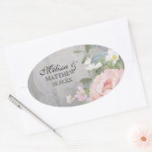 Rustikales Elegant Ovaler Aufkleber (Umschlag)