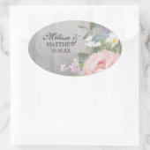 Rustikales Elegant Ovaler Aufkleber (Tasche)