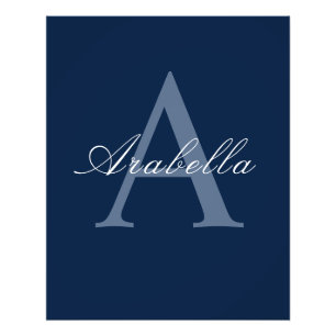 Rustikales Elegant Personalisierter Monogramm Name Fotodruck
