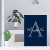Rustikales Elegant Personalisierter Monogramm Name Poster