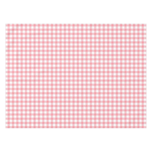 Rustikales Elegant Pink Gingham Kariert Tischdecke (Vorderseite (Horizontal))
