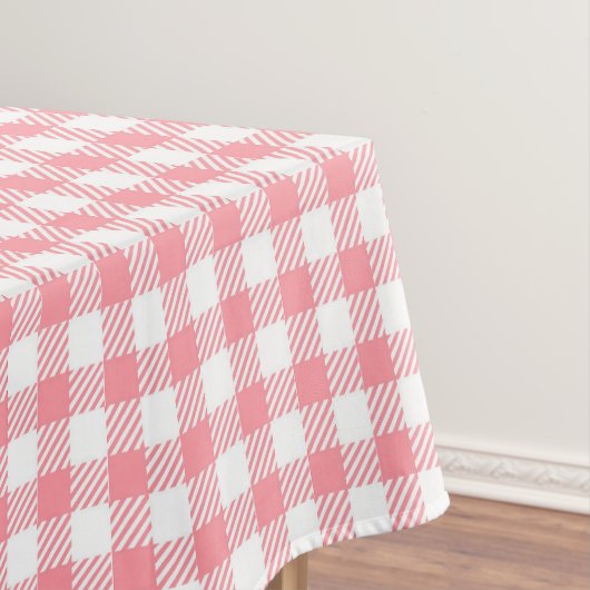 Rustikales Elegant Pink Gingham Kariert Tischdecke (Beispiel)