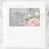 Rustikales Elegant Rechteckiger Aufkleber (Tasche)