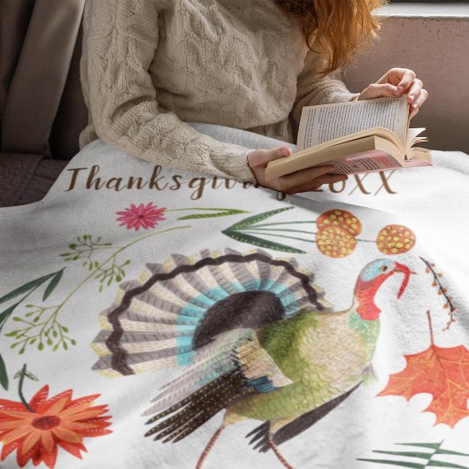 Rustikales Elegant Türkei Botanisch Fleecedecke