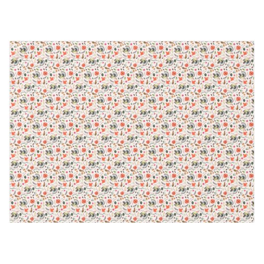Rustikales Elegant Türkei Erntedank Muster Tischdecke (Vorderseite (Horizontal))