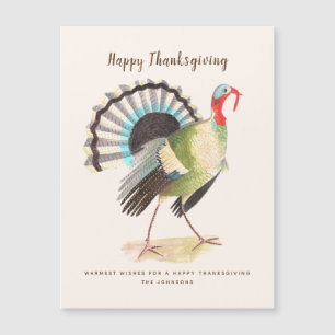 Rustikales Elegant Türkei Happy Thanksgiving Karte