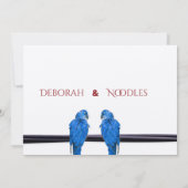 rustikales Elegant und einzigartiger Vogel Save th Einladung (Rückseite)