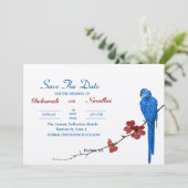 rustikales Elegant und einzigartiger Vogel Save th Einladung (Stehend Vorderseite)