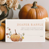 Rustikales Elegante Fall Baby Dusche Windel Raffle Begleitkarte