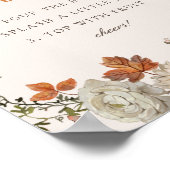 Rustikales Elegante Fall Babydusche Mimosa Bar Zei Poster (Ecke)