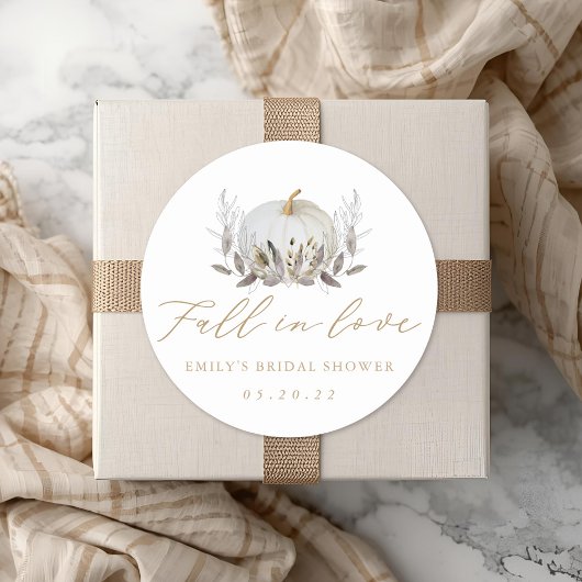 Rustikales Elegante Fall in Liebe Brautparty Gefal Runder Aufkleber