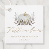 Rustikales Elegante Herbst in Liebe Hochzeitsfeier Geschenkanhänger (Vorderseite)