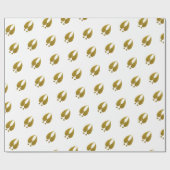 Rustikales Elegante & Imitate Gold Glitzer Hirscht Geschenkpapier (Flach)