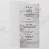 Rustikales elegantes 3D-Blumenmenü Menükarte (Vorne/Hinten)